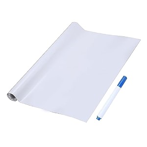glun vinyl 45  200cm white board sticker for children shop board marker drawing self-adhesive static sheet self adhesive diy erasable for growing kids