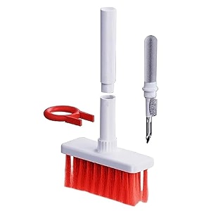 glun multipurpose cleaning brush 5-in-1 multi-function cleaning tools kit keyboard brush tws cleaner key puller metal pen tip high density brush random