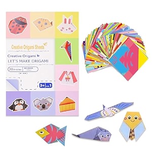 glun creative origami sheets 30 different articles advance 4-5 year age group diy kit for kids 3d origami kit with origami book size 215x14 cm