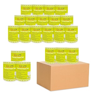 GLUN Credit Card Receipt Rolls Pack of