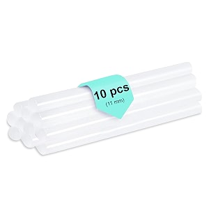 glun glue sticks 11mm transparent glue gun sticks 10 piece for diy craft work gift decoration electronics repairing amp office use