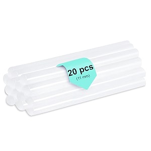 glun glue sticks 11mm transparent glue gun sticks 20 piece for diy craft work gift decoration electronics repairing amp home use
