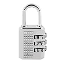 GLUN Stainless Steel Lock Number Steel (B) 3 Code Ch 17E Silver, Keypad