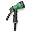GLUN® Plastic 8 in 1 Hose Nozzel Spray, 8 Adjustable High Pressure Spray, Multi Use Hose Sprays (Manual)