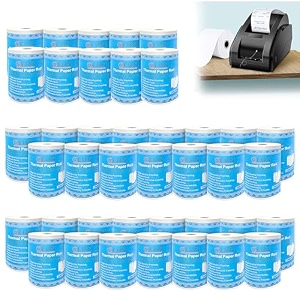 glun pos receipt thermal paper rolls 58mm x 25 meter smooth printing for cash register amp billing pack of 40