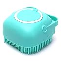 GLUN ® Silicone Brush With Shower Gel Dispenser, Mud &amp; Dirt_Removal With Soft Silicone Bristle With Non-Toxic Bath Brushes