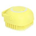 GLUN ® Silicone Brush With Shower Gel Dispenser, Mud &amp; Dirt_Removal With Soft Silicone Bristle With Non-Toxic Bath Brushes Pack Of 1