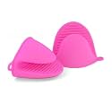 GLUN® Silicone Fingure Protector Oven Slevees, Silicone Anti-scalding Oven Gloves Mitts Potholder Pair (Pink OG)