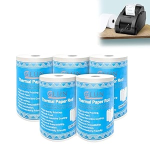 glun thermal pos paper rolls 58mm x 25meter jam-free print for retail restaurants amp billing pack of 5