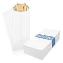 GLUN® White Cheque Envelopes | 4.5 x 10 Inch | 120 GSM Paper | Pack of 50