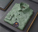 Glusic Trends Men Printed Casual Green Shirt