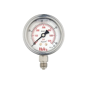 glycerin filled bottom pressure gauge 0-40kgcm2 0-600psi 63mm 25inch dial size 14bsp male connection dm direct mounting bottom entry