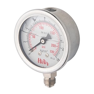 glycerin filled bottom pressure gauge 0-16kgcm2 0-230psi 63mm 25inch dial size 14bsp male connection dm direct mounting bottom entry