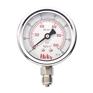 glycerin filled bottom pressure gauge 0-70kgcm2 0-1000psi 63mm 25inch dial size 14bsp male connection dm direct mounting bottom entry