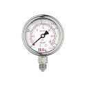 Glycerin Filled Bottom Pressure Gauge 0-2kg/cm2 (0-30psi), 63mm (2.5inch) Dial Size, 1/4BSP Male Connection, DM (Direct Mounting) Bottom Entry