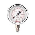 Glycerin Filled Bottom Pressure Gauge 0-10 kg/cm2 (150psi), 63mm (2.5inch) Dial Size, 1/4BSP Male Connection, DM (Direct Mounting) Bottom Entry
