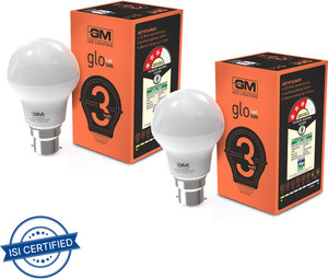 gm 3 w basic round b22 led bulb