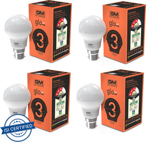gm 3 w basic round b22 led bulb