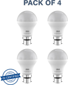 gm 5 w basic round b22 led bulb white pack of 4