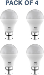 gm 7 w basic round b22 led bulb white pack of 4