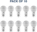 GM 7 W Basic Round B22 LED Bulb (White, Pack of 10)