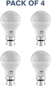 GM 7 W Basic Round B22 LED Bulb (White, Pack of 4)