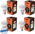 GM 9 W Basic Round B22 LED Bulb (White, Pack of 4)