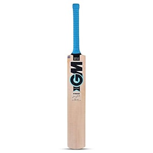 gm diamond striker kashmir willow cricket bat with cross weave tape on the face size-4