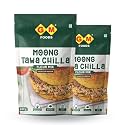 GM Foods Moong Tawa Chilla Flour 400 Gram (Pack of 2) | Nutritious &amp; High Protein Instant Breakfast | Multi Dal &amp; Multigrain Chilla Powder | Ready in 3 Easy Steps | Fibre Rich Meal for Kids &amp; Adults