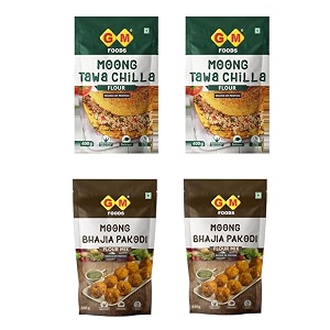 gm foods moong bhajia 400g pack of 2pcs  moong tawa chilla 400g pack of 2pcs