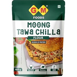 gm foods moong tawa chilla 400 gram pack of 3