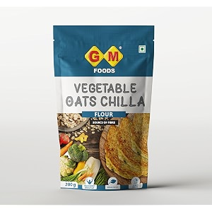 gm foods moong tawa chilla flour 400g pack of 2pcs  vegetable oats chilla flour 200g pack of 2pcs  nutritious amp high protein instant breakfast  ready in 3 easy steps  meal for kids amp adults