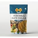 GM Foods Moong Tawa Chilla Flour 400g (pack of 2pcs) + Vegetable Oats chilla Flour 200g (pack of 2pcs) | Nutritious &amp; High Protein Instant Breakfast | Ready in 3 Easy Steps | Meal for Kids &amp; Adults
