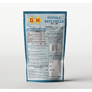 gm foods vegetable oats chilla flour 200 gram pack of 2  nutritious amp high protein instant breakfast  multigrain cheela powder  ready in 3 easy steps  fibre rich meal for kids amp adults