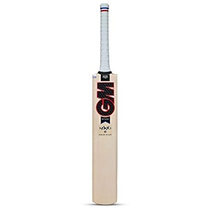 gm mythos maxi english willow cricket bat for men and boys with grained tape on the face  harrow  free cover 