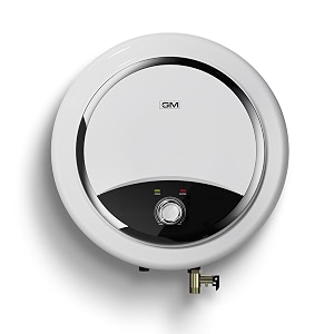 gm r1x 10l water heater 5 star  high-efficiency water geyser with quick hot water energy-saving and safety features - white