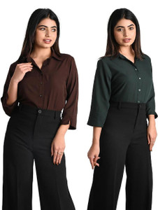 GM SARA Women Regular Fit Solid Button