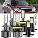For GMC Acadia 2007-2012 light Bulbs, Hi-Lo Dual Beam Fog Light Bulb License Plate Light Combo, Plug-and-Play Installation, 8 Pack