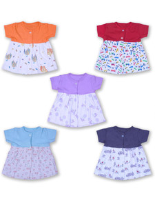 gme baby girls below knee casual dress multicolor half sleeve