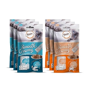 gnawlers smooth creamy treats combo mussel x3 crab x3 sold by dogsncats for all life stages