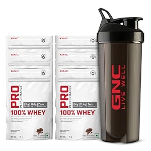 gnc 100 whey protein powder amp black shaker  chocolate fudge  4 lbs  speeds up muscle recovery  boosts lean muscle growth  digezyme for easy digestion