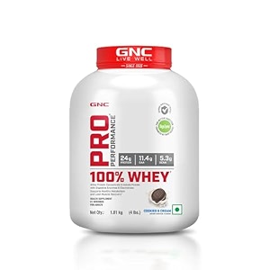 gnc pro performance 100 whey protein powder pack of 8 flavors  24g protein 55g bcaa 35g sachets x 8 usa formulated informed choice certified