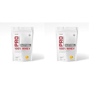 gnc pro performance 100 whey protein powder  35 gm  1 serving  boosts strength amp endurance  builds lean muscles  fastens muscle recovery  24g protein  55g bcaa  mango smoothie pack of 2