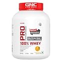 GNC Pro Performance 100% Whey Protein | 4 lbs | Muscle Growth | Muscle Recovery | DigeZyme® For Easy Digestion | Informed Choice Certified | 24g Protein | 5.5g BCAA | Mango Smoothie