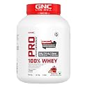 GNC Pro Performance 100% Whey Protein | 4 lbs | Muscle Growth | Muscle Recovery | DigeZyme® For Easy Digestion | Informed Choice Certified | 24g Protein | 5.5g BCAA | Kesar Pista