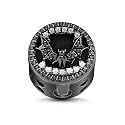 GNOCE Black Bat Bead Charm S925 Sterling Silver Essential Oil Diffuser Dancing With Danger Dangle Charm fit for Bracelet/Necklace Jewelry Gift For Wife Girlfriend Christmas New Year