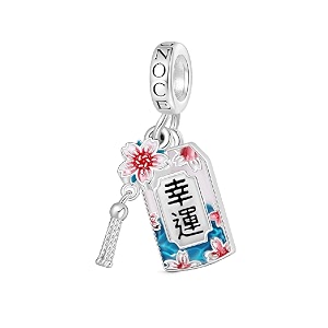 GNOCE Japanese Charm Bead Silver Blend Pendant