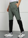 GNOCKFACE Colorblock Men Green Black Track Pants