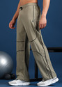 GNOCKFACE Men Striped Beige Track Pants