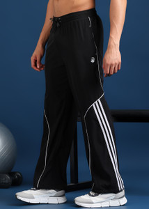 GNOCKFACE Striped Men Black Track Pants